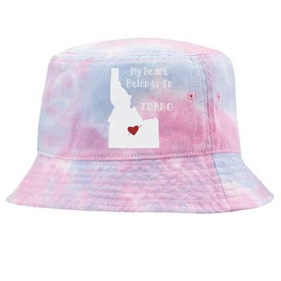 My Heart Belongs In Idaho Tie-Dyed Bucket Hat