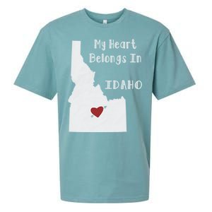 My Heart Belongs In Idaho Sueded Cloud Jersey T-Shirt