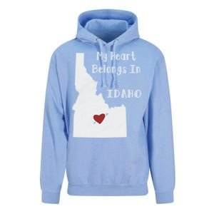 My Heart Belongs In Idaho Unisex Surf Hoodie