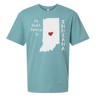 My Heart Belongs In Indiana Sueded Cloud Jersey T-Shirt