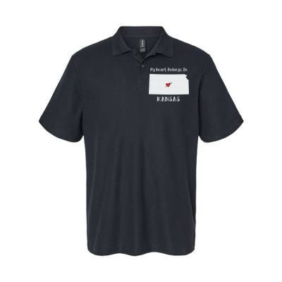 My Heart Belongs In Kansas Softstyle Adult Sport Polo