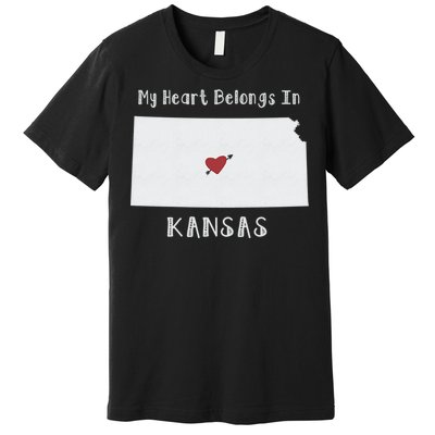 My Heart Belongs In Kansas Premium T-Shirt