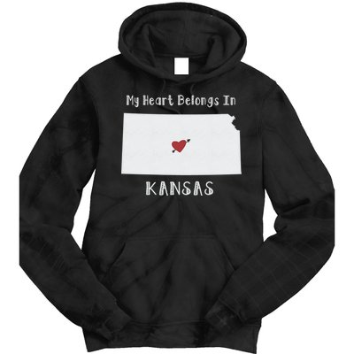 My Heart Belongs In Kansas Tie Dye Hoodie