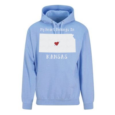 My Heart Belongs In Kansas Unisex Surf Hoodie