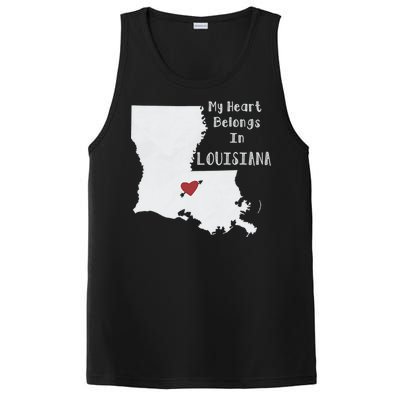 My Heart Belongs In Louisiana PosiCharge Competitor Tank