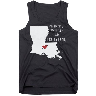 My Heart Belongs In Louisiana Tank Top