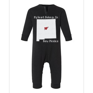 My Heart Belongs In New Mexico Infant Fleece One Piece