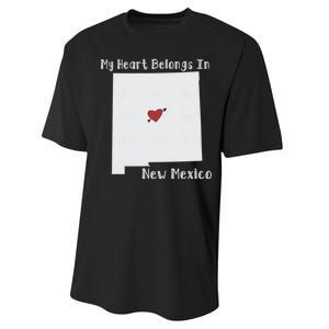 My Heart Belongs In New Mexico Performance Sprint T-Shirt