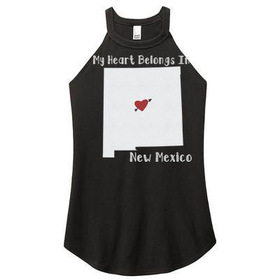 My Heart Belongs In New Mexico Women’s Perfect Tri Rocker Tank