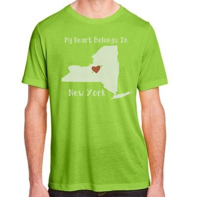 My Heart Belongs In New York Adult ChromaSoft Performance T-Shirt