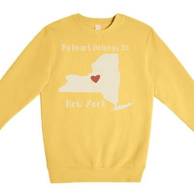 My Heart Belongs In New York Premium Crewneck Sweatshirt