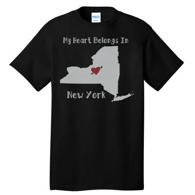 My Heart Belongs In New York Tall T-Shirt