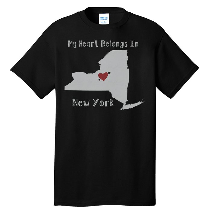 My Heart Belongs In New York Tall T-Shirt