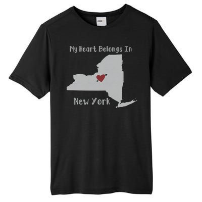 My Heart Belongs In New York Tall Fusion ChromaSoft Performance T-Shirt