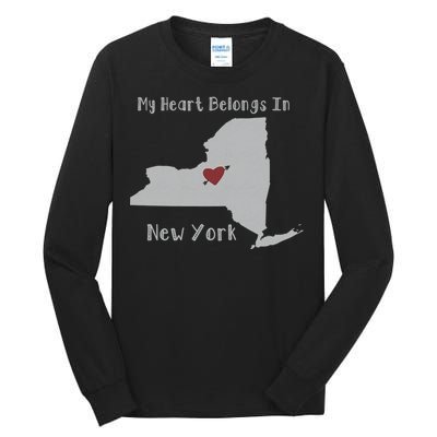 My Heart Belongs In New York Tall Long Sleeve T-Shirt