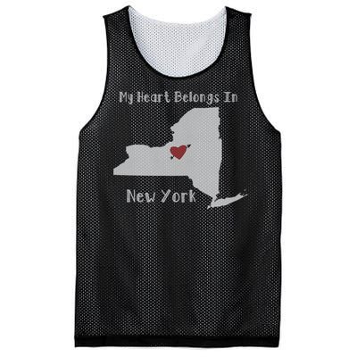 My Heart Belongs In New York Mesh Reversible Basketball Jersey Tank