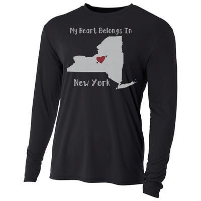 My Heart Belongs In New York Cooling Performance Long Sleeve Crew