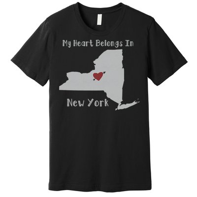 My Heart Belongs In New York Premium T-Shirt