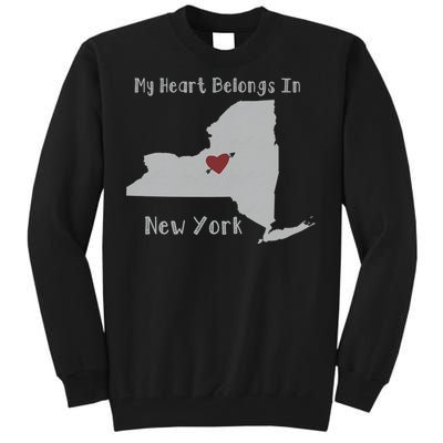 My Heart Belongs In New York Tall Sweatshirt