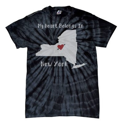 My Heart Belongs In New York Tie-Dye T-Shirt