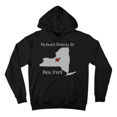 My Heart Belongs In New York Tall Hoodie