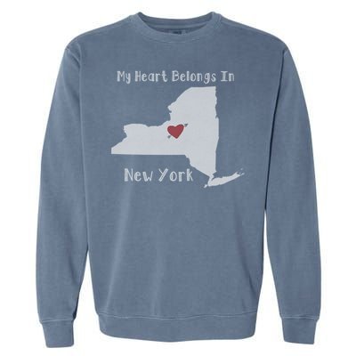 My Heart Belongs In New York Garment-Dyed Sweatshirt