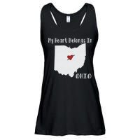 My Heart Belongs In Ohio Ladies Essential Flowy Tank