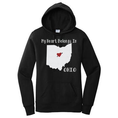 My Heart Belongs In Ohio Women's Pullover Hoodie