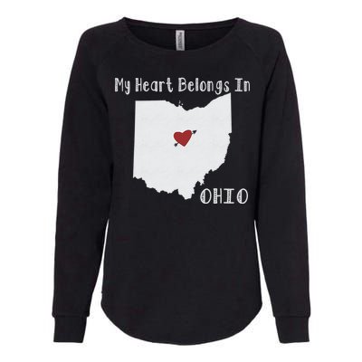 My Heart Belongs In Ohio Womens California Wash Sweatshirt