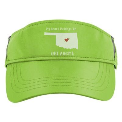 My Heart Belongs In Oklahoma Adult Drive Performance Visor