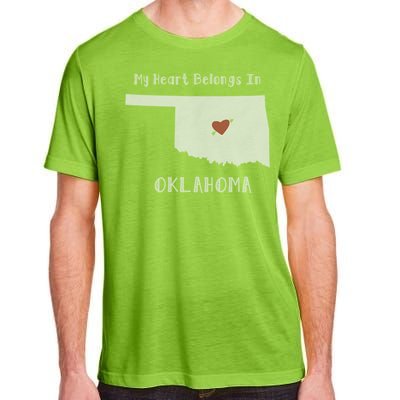 My Heart Belongs In Oklahoma Adult ChromaSoft Performance T-Shirt