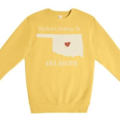 My Heart Belongs In Oklahoma Premium Crewneck Sweatshirt