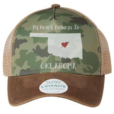 My Heart Belongs In Oklahoma Legacy Tie Dye Trucker Hat