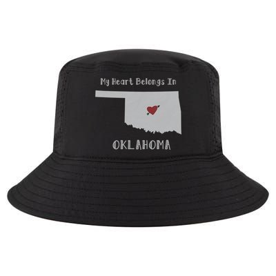 My Heart Belongs In Oklahoma Cool Comfort Performance Bucket Hat