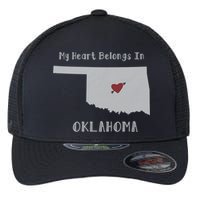 My Heart Belongs In Oklahoma Flexfit Unipanel Trucker Cap