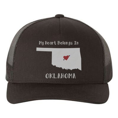 My Heart Belongs In Oklahoma Yupoong Adult 5-Panel Trucker Hat