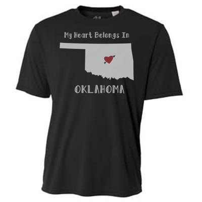 My Heart Belongs In Oklahoma Cooling Performance Crew T-Shirt