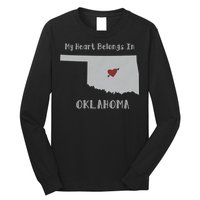 My Heart Belongs In Oklahoma Long Sleeve Shirt