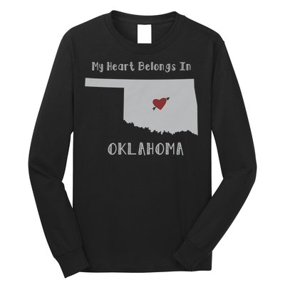 My Heart Belongs In Oklahoma Long Sleeve Shirt