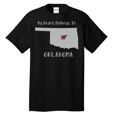 My Heart Belongs In Oklahoma Tall T-Shirt