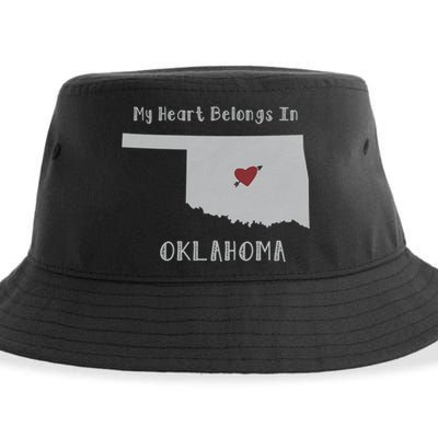 My Heart Belongs In Oklahoma Sustainable Bucket Hat