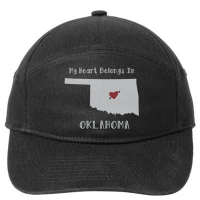 My Heart Belongs In Oklahoma 7-Panel Snapback Hat