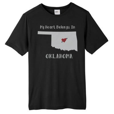 My Heart Belongs In Oklahoma Tall Fusion ChromaSoft Performance T-Shirt