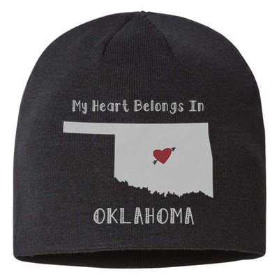 My Heart Belongs In Oklahoma Sustainable Beanie