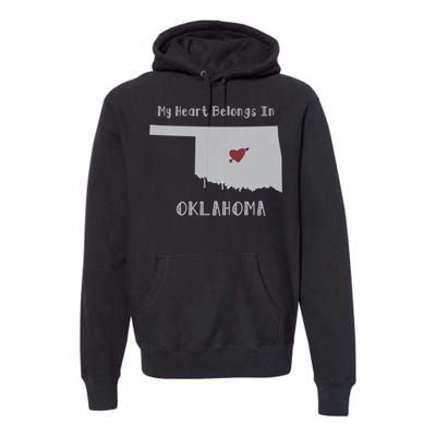 My Heart Belongs In Oklahoma Premium Hoodie