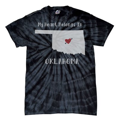 My Heart Belongs In Oklahoma Tie-Dye T-Shirt