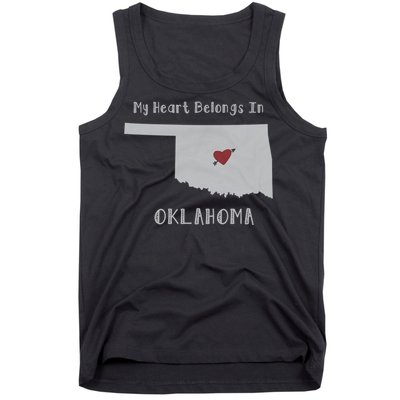 My Heart Belongs In Oklahoma Tank Top