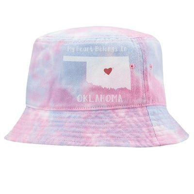 My Heart Belongs In Oklahoma Tie-Dyed Bucket Hat