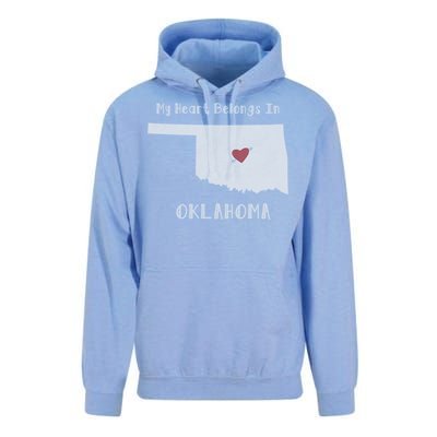 My Heart Belongs In Oklahoma Unisex Surf Hoodie