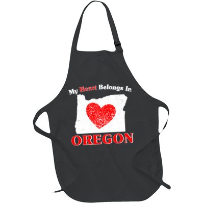 My Heart Belongs In Oregon Apron